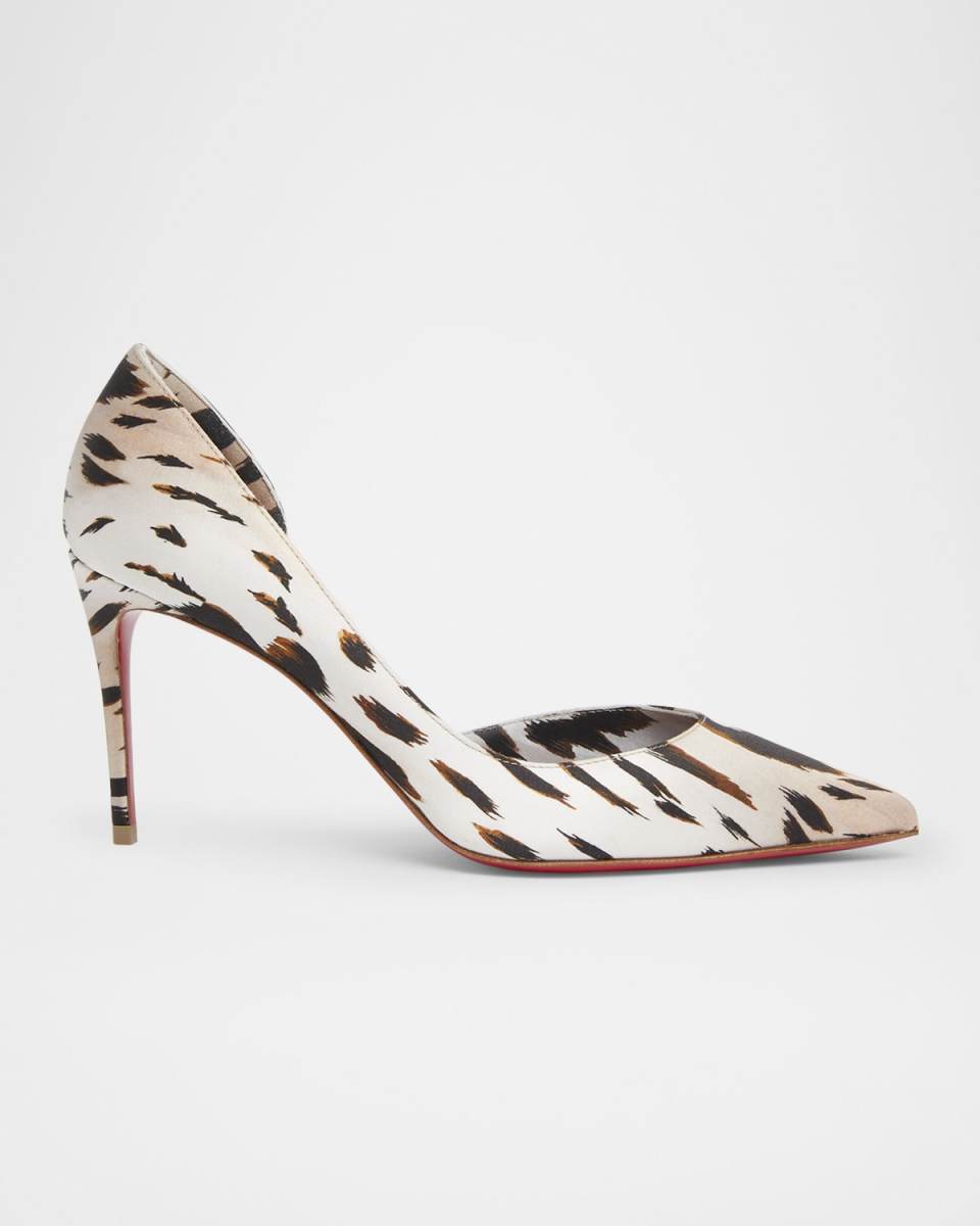 Iriza Animal Half-d'Orsay Red Sole Pumps